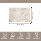 2x3 Washable Non-Slip Rug – Modern Abstract Neutral Small Throw Area Rug - Image 2