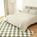 Super Soft Rug for Bedroom, 6x9 Ft Green and White Area Rug Classic Checkered - Image 8