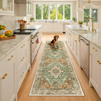 RELEANY Area Rugs Runner 2'x8' Washable Non-Slip, Floral Vintage Distress - Image 3