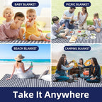 ZAZE Picnic Blankets Machine Washable, Oversized XL Outdoor Mat - Image 6