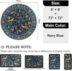 DUKINO 6ft Round Rug for Bedroom, Animal Print Washable Circle Rug - Image 2