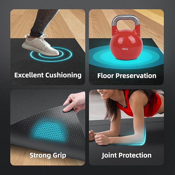 GymCope Large Exercise Mat for Home Workout, - Image 5