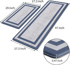 Mattitude Kitchen Mats Set of 2 Cushioned 0.47 inch Kitchen Rugs Non-Skid Rug - Image 2