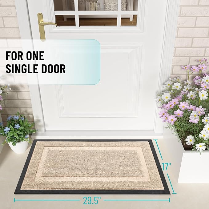 OLANLY Front Door Mat Indoor Outdoor Entrance, Waterproof All-Season, - Image 2