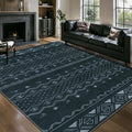 SERISSA 5x7 Area Rugs for Living Room, Washable Non-Slip Grey Boho Rug by SERISSAHomeDecorCollection