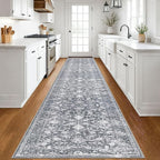 KILOCOCO Hallway Runner 3x18 Rug Runner Printed Vintage Floral Washable Kitchen - Image 2