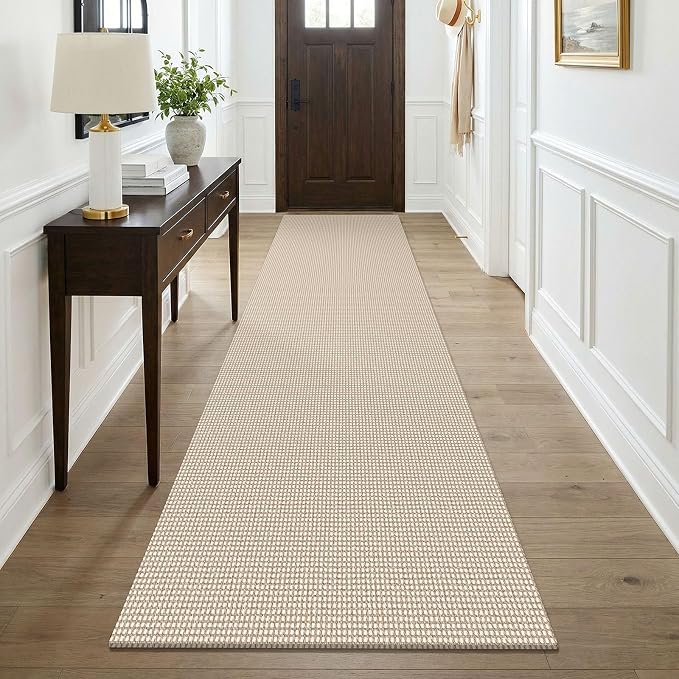 KOZYFLY Cotton Runners for Hallway 3x9, Wide Washable Runner Rug, Woven Non by KOZYFLY