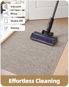 Color&Geometry Ultra Thin Indoor Door Mat 36"x56", Non Slip Rubber Backed Dirt - Image 8