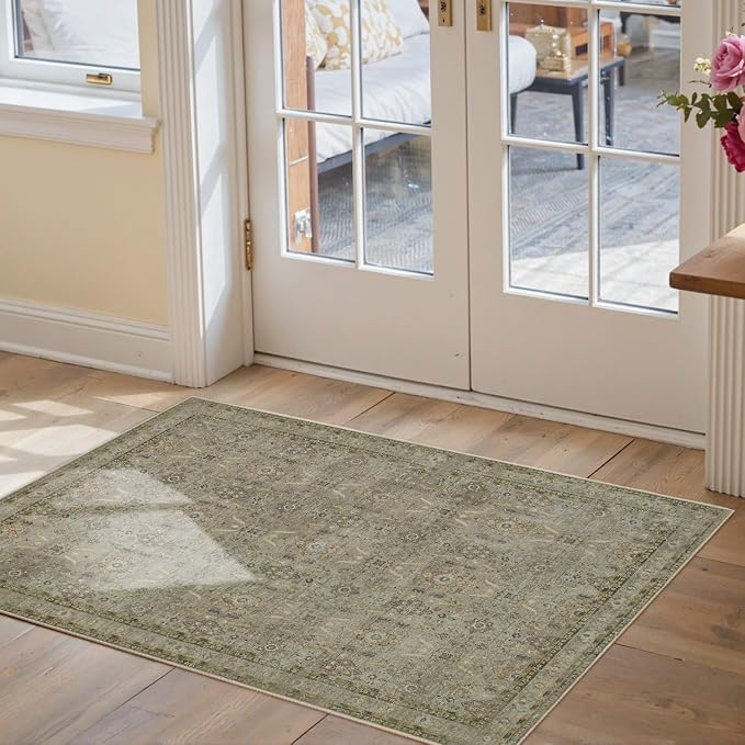 Rugxara Entryway Rug Door Mat, Washable Samll 2x3 Rug, Boho Front Door Mat - Image 3