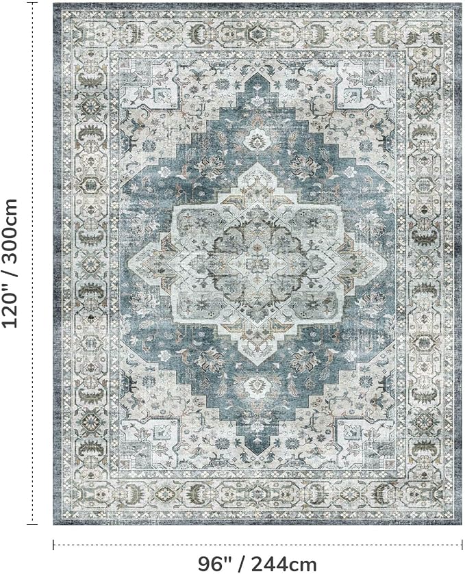 Lessymo 8x10 Vintage Medallion Rug - Image 2