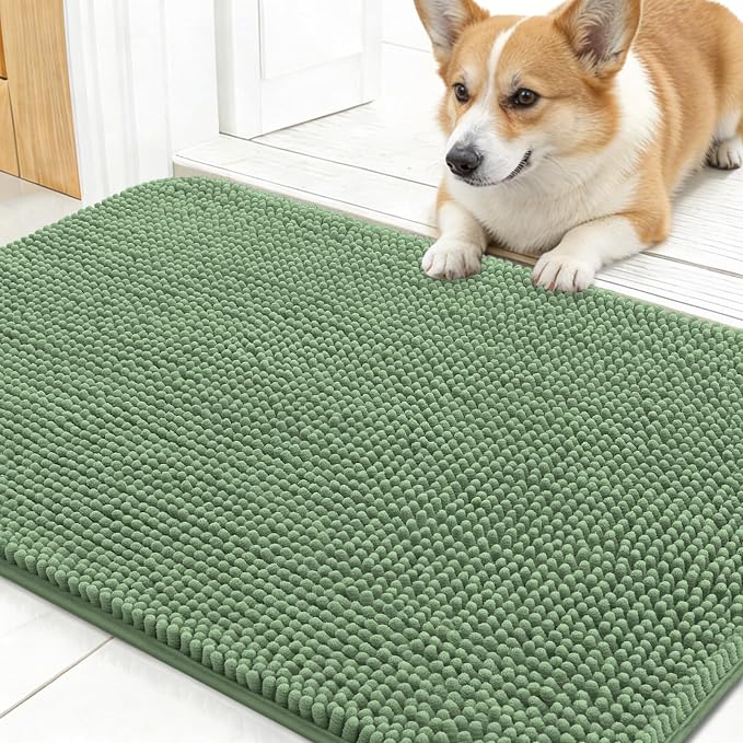 OLANLY Dog Door Mat for Muddy Paws 24x16, Absorbs Moisture and Dirt, Absorbent by OLANLY