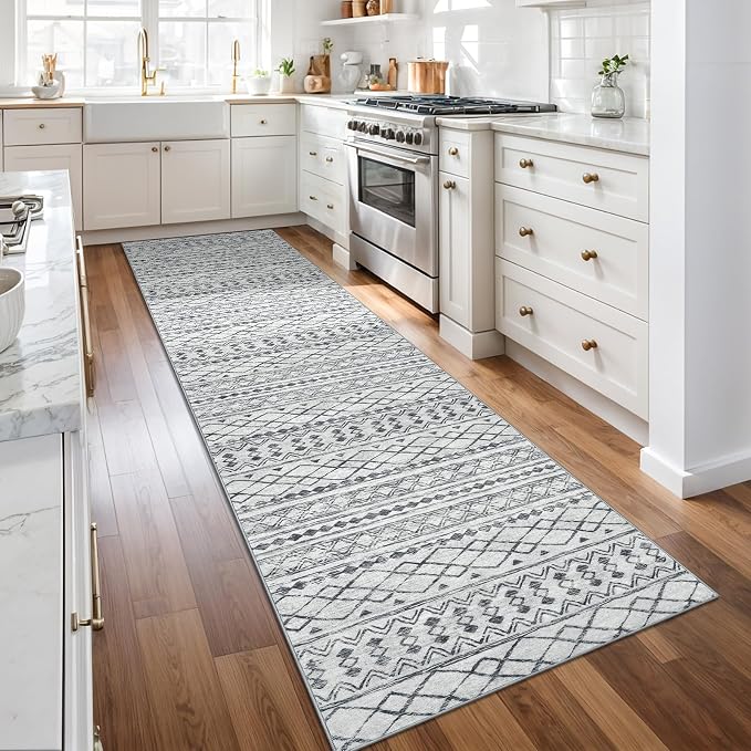 KUTA Boho Runners for Hallways 2.6x10 ft Moroccan Washable Runner Rug Non-Slip - Image 3