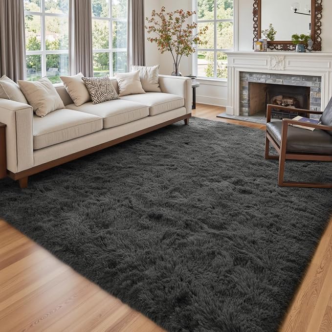 8x10 Ft Extra Large Shag Rugs for Living Room, Ultra Soft Fluffy Furry Area by Cuzwlovita