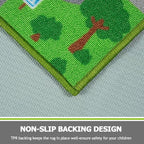 Capslpad Green Car Road Kid Rug Carpet Playmat - Image 3