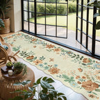 Lahome Floral Washable Runner Rug, Boho Ultra-Thin Kitchen Runners - Image 2