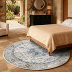 4x4 Washable Rugs for Living Room: Bedroom Rug Stain Resistant Non Slip Low - Image 6