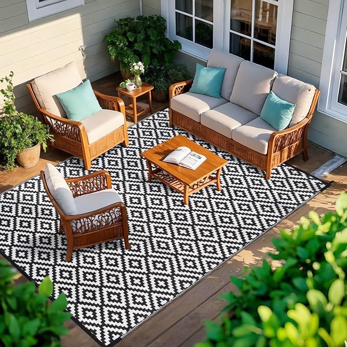Outdoor Patio Plastic Straw Rug - Image 7