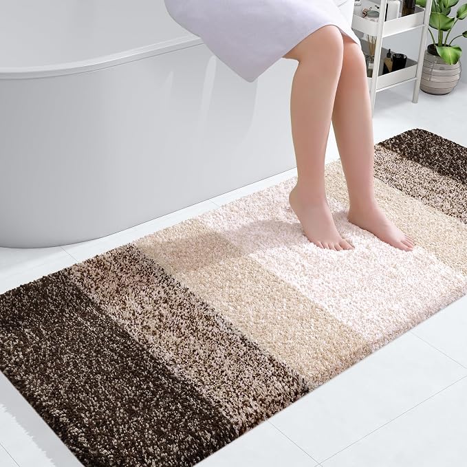 OLANLY Large Bathroom Rugs Mat 54x24, Extra Soft Absorbent Microfiber Bath Rugs by OLANLY