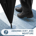 Kitinjoy Indoor Outdoor Door Mat, 59x36 Non-Slip Absorbent Dirt Trapper - Image 2