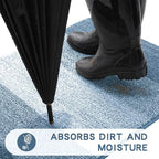 Kitinjoy Indoor Outdoor Door Mat, 50x30 Non-Slip Absorbent Dirt Trapper - Image 2