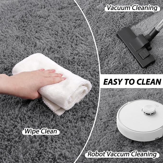 5x7 Fluffy Fuzzy Area Rug for Living Room Bedroom, Ultra Soft Rugs for Living - Image 4