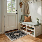 RELEANY Area Rugs Small 2'x3' Washable Non-Slip, Floral Vintage Distress - Image 5
