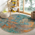 Lahome Modern Abstract Round Rug - 4Ft Colorful Rugs by Lahome