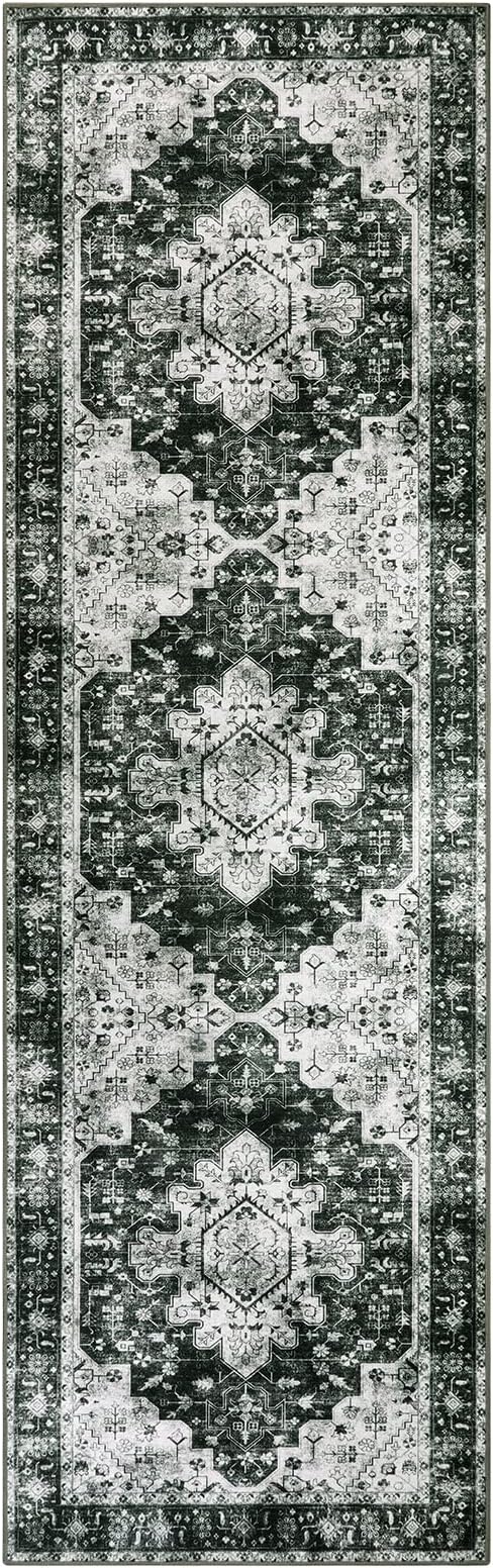 Moynesa Ultra-Thin Washable Vintage Runner Rug - Image 9