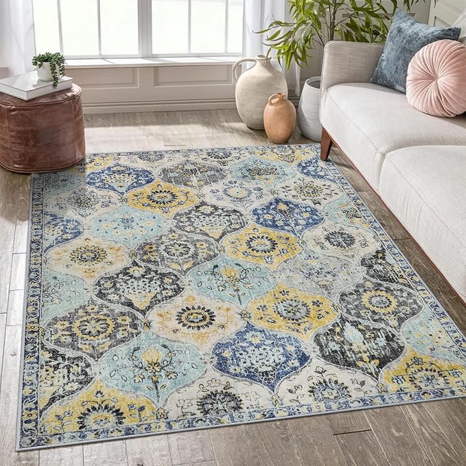 Lahome Moroccan Trellis Washable Small Area Rug, 3x5 Area Rug by Lahome