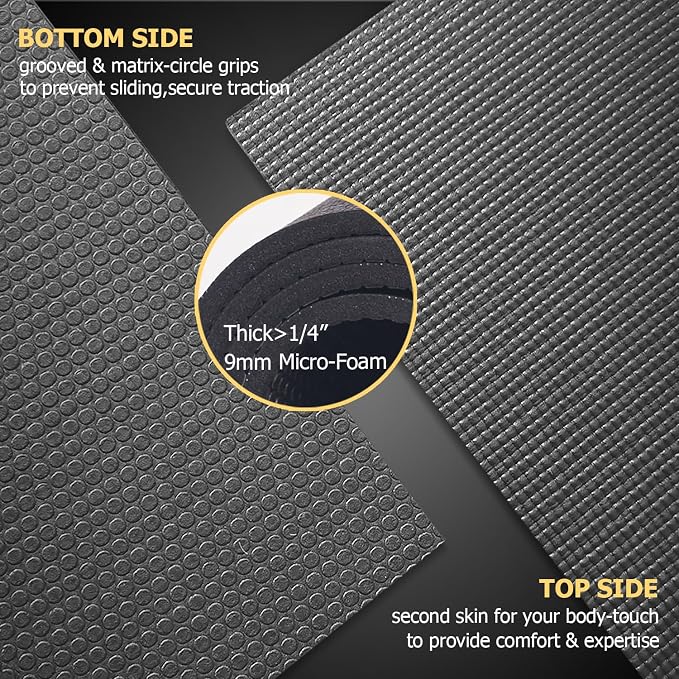 GXMMAT Large Yoga Mat 6'x4'/6'x6'/7'x5', Extra Thick Workout Mats - Image 4