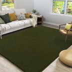 Amearea Modern Area Rugs for Bedroom Living Room, 4x6 Feet Olive Green - Image 3