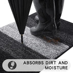 Kitinjoy Indoor Outdoor Door Mat, 44x24 Non-Slip Absorbent Dirt Trapper - Image 2
