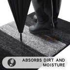 Kitinjoy Indoor Outdoor Door Mat, 40x24 Non-Slip Absorbent Dirt Trapper - Image 2