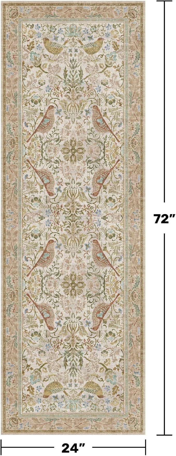 Hazo Haus Boho Long Bathroom Runner Rug 2x6 - Image 2