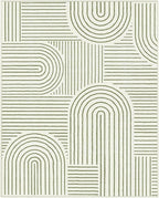 Lahome Abstract 8x10 Rugs for Living Room, Soft Green 8x10 Area Rugs for - Image 7