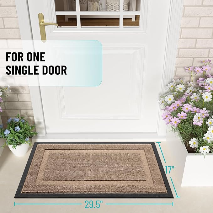 OLANLY Front Door Mat Indoor Outdoor Entrance, Waterproof All-Season, - Image 2