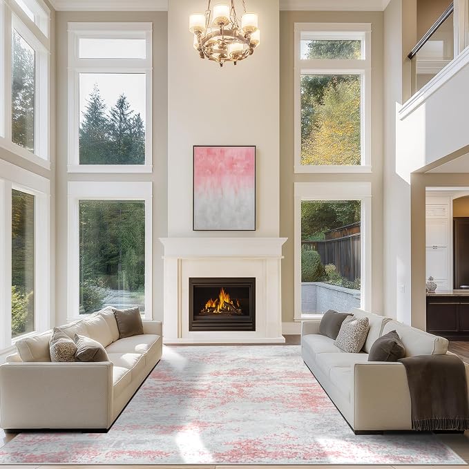 10x14 Area Rugs for Living Room Rug Washable: Abstract Large Rug Indoor Modern - Image 9