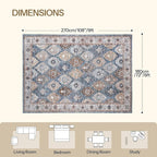 HOOBRO Washable Rug 6 x 9 Area Rugs - Image 2