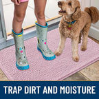Smiry Dog Door Mat for Muddy Paws 48x30, Absorbent Dirt Trapper, Non-Slip - Image 3