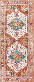 Yamaziot Washable Runner Rug, 2x5 Non-Slip Boho Vintage Hallway Rug Runner - Image 3