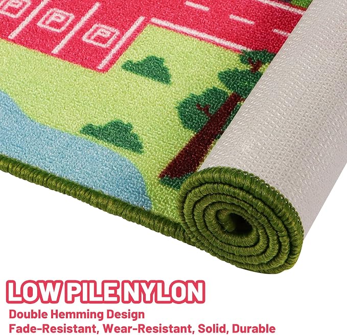 Kids Carpet Playmat Rug 59"x39.4", Car Rug - Image 4