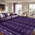 SERISSA 8x10 Area Rugs for Living Room, Washable Non-Slip Purple and White Boho by SERISSAHomeDecorCollection