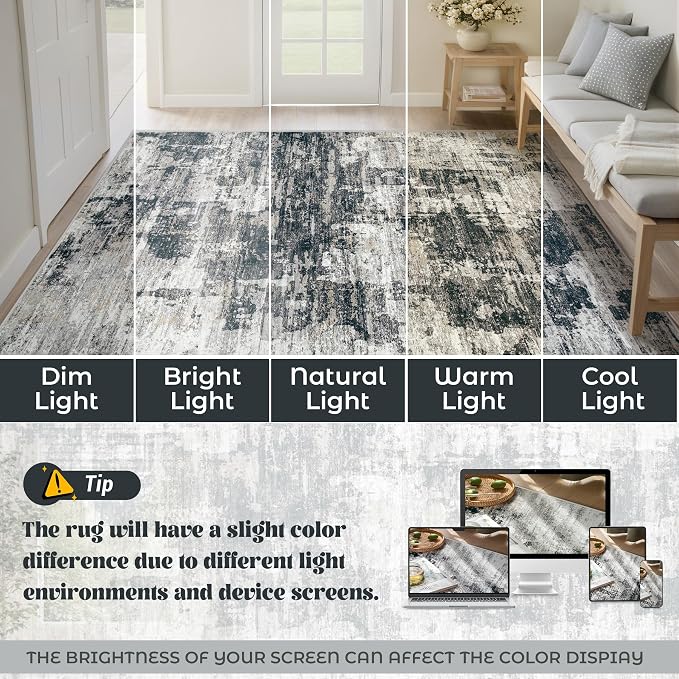 XLUEZ 10x14 Area Rugs for Living Room, Washable Modern Abstract Large Area Rug - Image 7