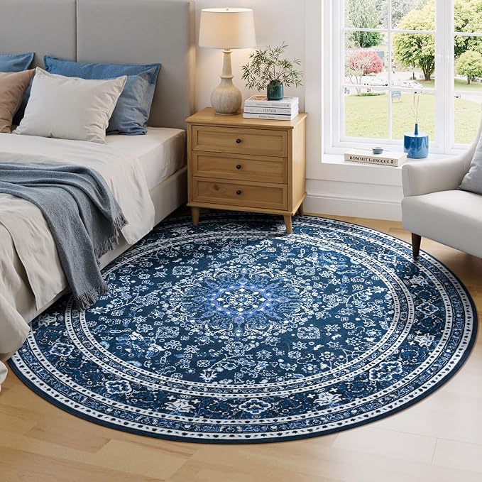 Lessymo 6FT Washable Round Area Rugs - Image 2