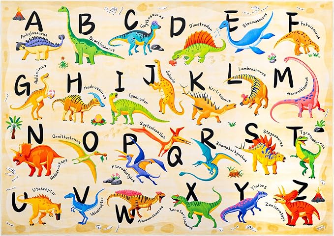 3x5 ABC Classroom Rug for Kids Playroom, Alphabet Rug - Image 4