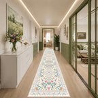 Rugxara 2x10 Floral Runner Rug, Washable Runners - Image 3