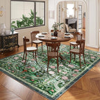AMTOVO 6x9 Washable Area Rugs for Living Room, Non-Slip Large Soft Boho Floral - Image 3