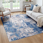 RELEANY Washable Area Rugs Square 6ft Non-Slip Modern Abstract Soft by RELEANY