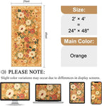 DUKINO 2x4 Rug for Entryway, Washable Kitchen Floral Runner Rug - Image 2