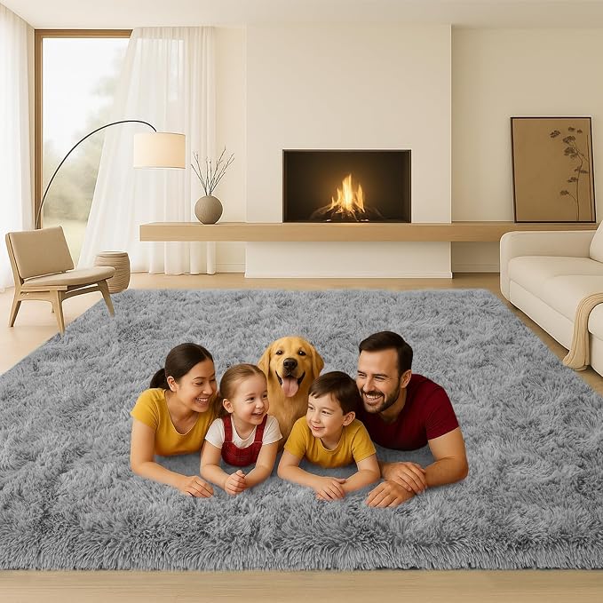 6x9 Area Rugs Living Room, Non-Slip Upgraded Indoor Thick Soft Rug, Modern - Image 6